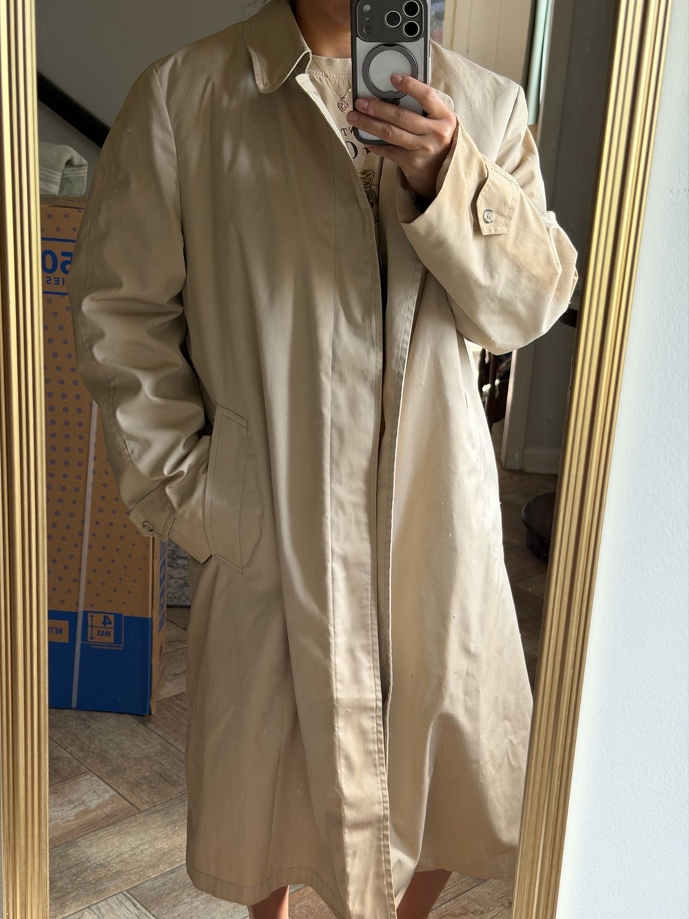 London Fog Beige Men's Trench Coat